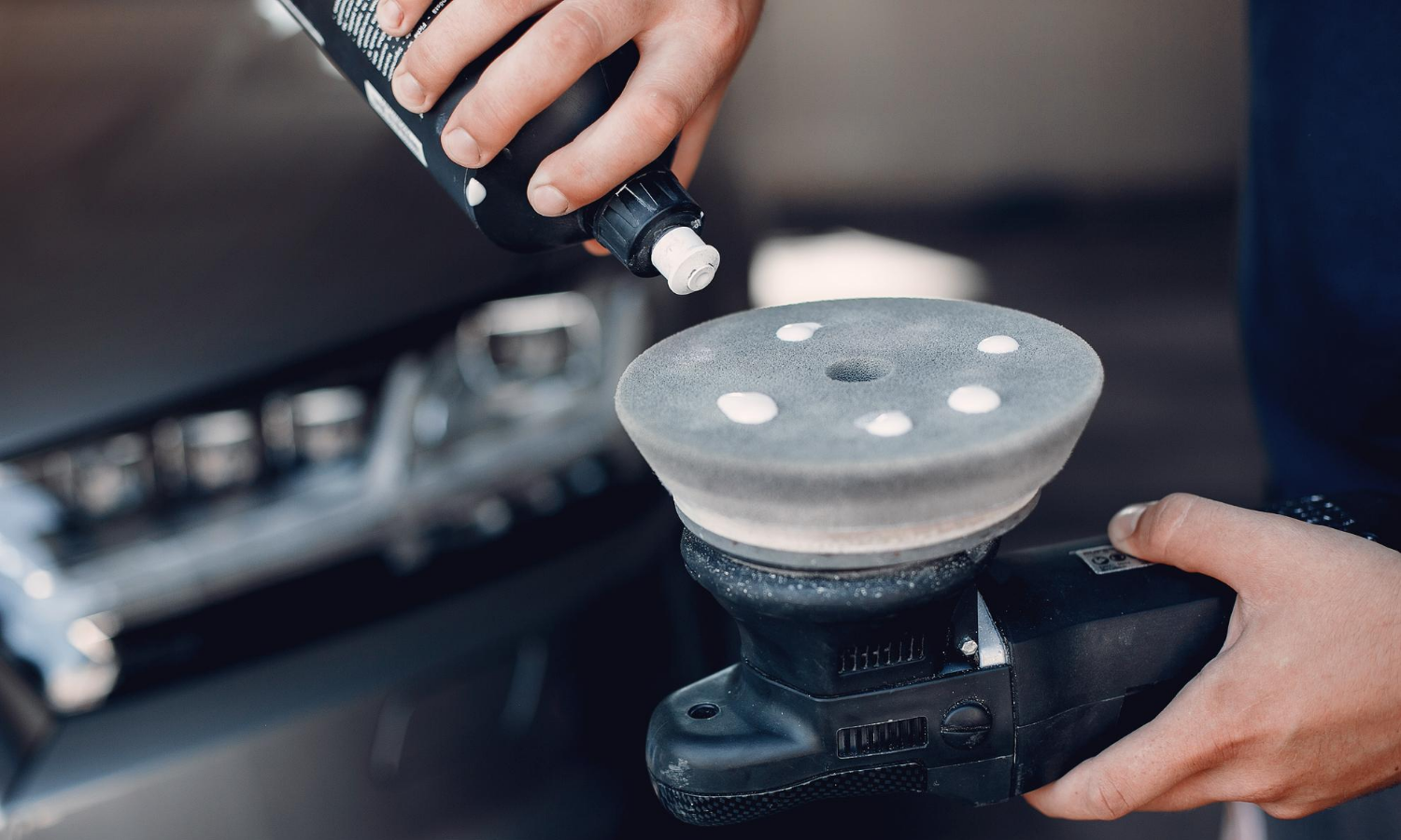 how to wax a car with electric buffer